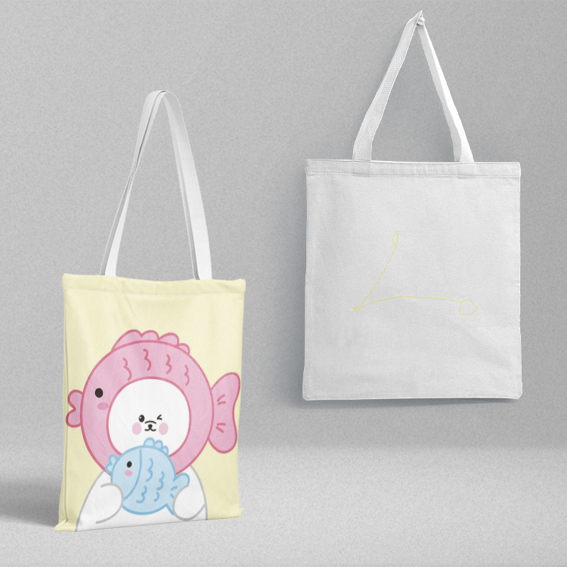Pisces Canvas Bag 36X39Cm Pp Bag Packaging Constellation Peripheral School Bag Handbag Shoulder Bag Shopping Bag