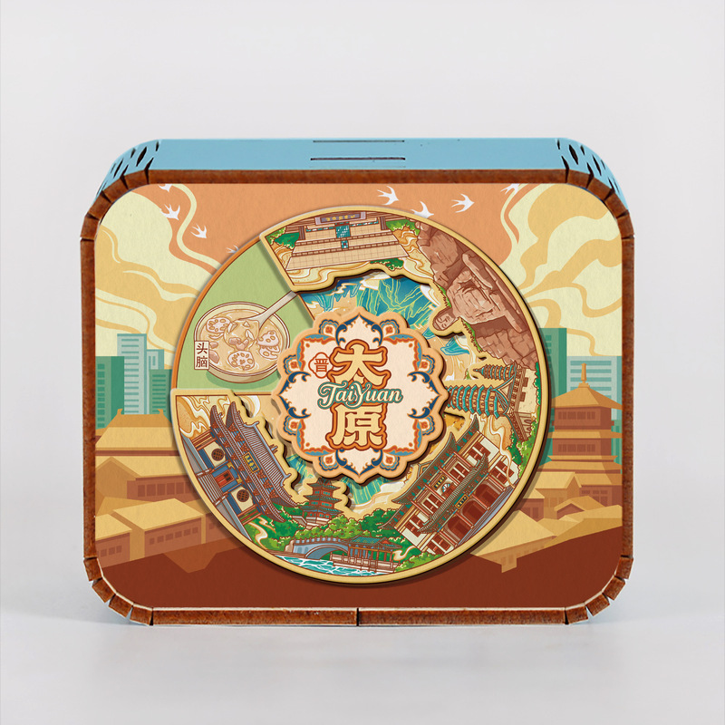 オリジナルアモイ重慶南京西安都市動態オルゴールオルゴールオルゴール観光記念品|undefined