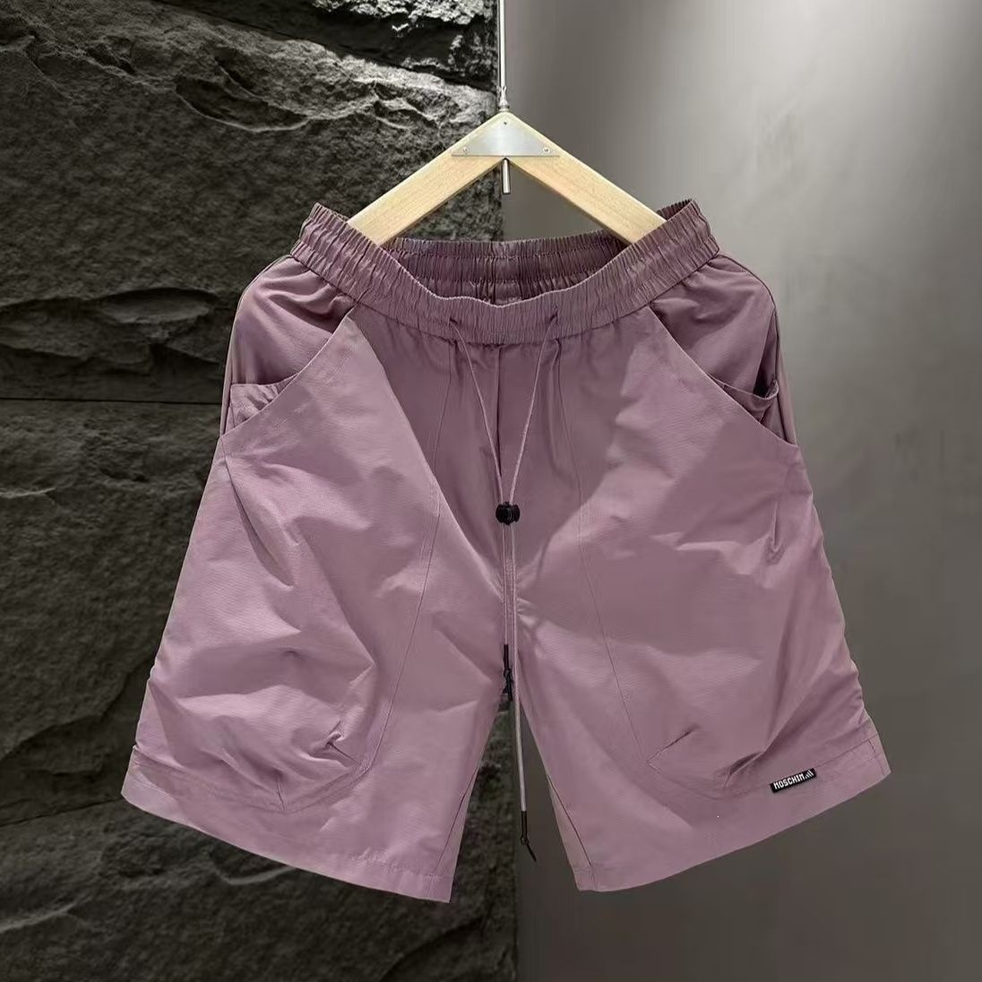 Men's Casual Shorts Summer Style Versatile Thin Simple Trendy Breathable Solid Color Five Point Shorts_viptrois.com