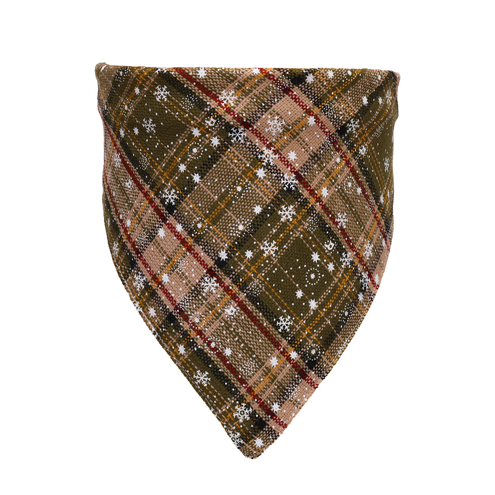 TANPOPO Spot Toalla de saliva para mascotas de Navidad transfronteriza Bufanda para perros Accesorios para mascotas Bufanda triangular