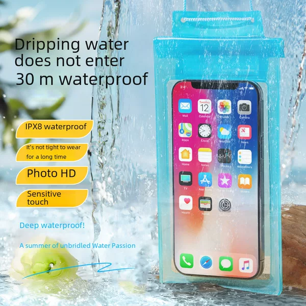 Mobile phone waterproof bag sealed transparent waterproof bag touch screen three layer waterproof mobile phone case drifting waterproof mobile phone bag