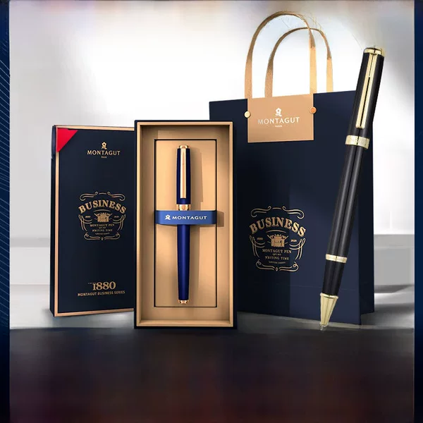 Montejiao M301 courtesy series ball pen suit signature pen rotating refill replacement core gift box wholesale