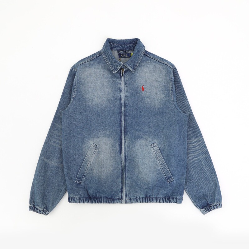Cross-Border Supply Red Pony Embroidered Logo Washed Denim Jacket for Men and Women, Versatile Casual Everyday Wear