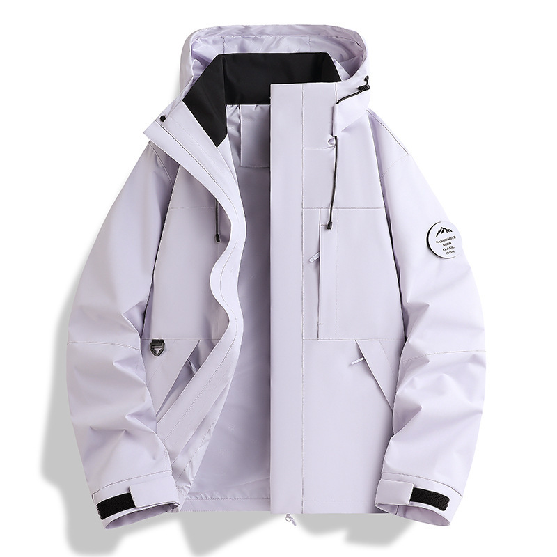 Camel Couple's Outdoor Single-Layer Windbreaker Jacket for Men, Thin Color-Blocking Breathable Windproof Waterproof Jacket