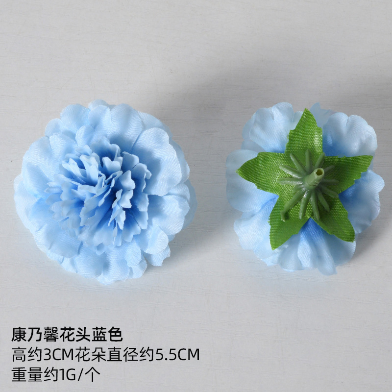 Simulación de flores azules DIY accesorios de cabeza de flores material de boda flor de flor flor flor de flor flor flor de pecho de flor de cabeza pared en el viento