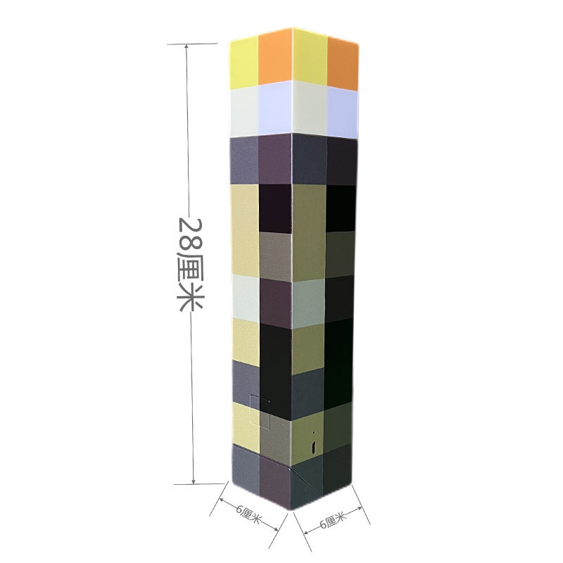 私の世界周辺トーチ松明変色瓶ledランプ赤青鉱灯夜灯模型玩具雰囲気灯|undefined