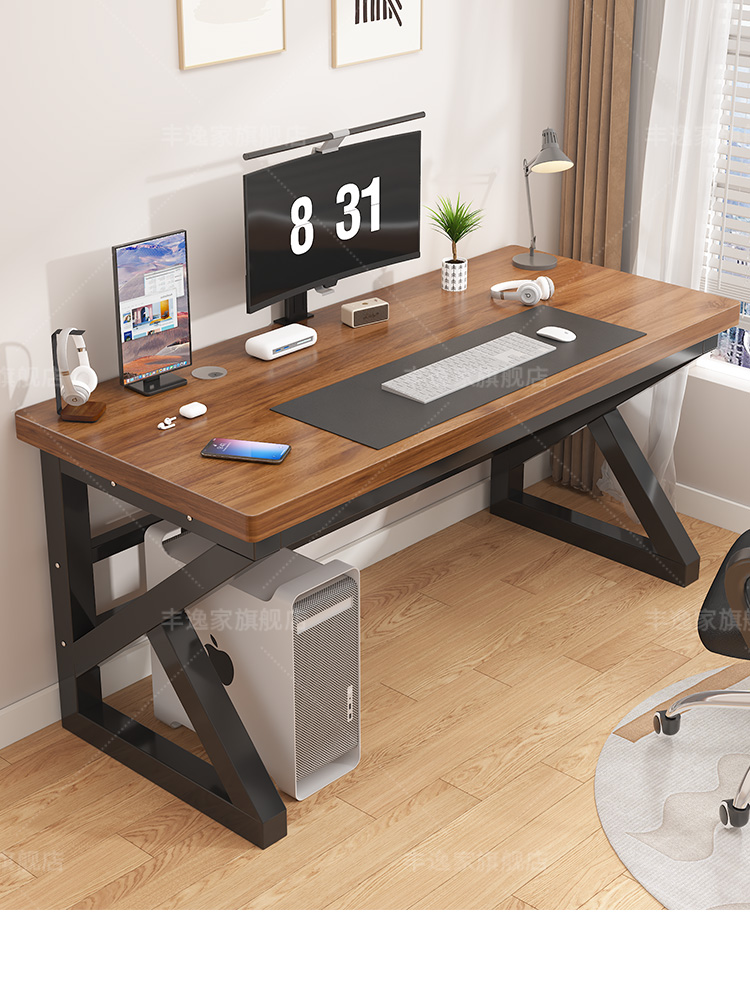 Wholesale Solid Wood Computer Desk Desktop Home E-Sports Table Bedroom Study Table Simple Desk Long Table Simple Office