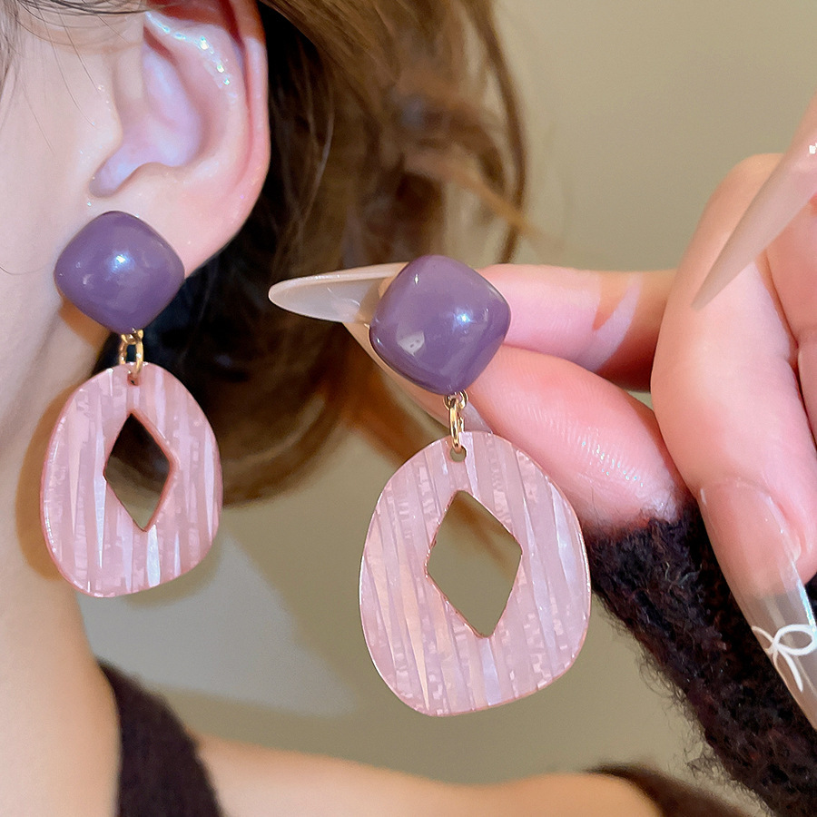 Aguja de plata Corea del Sur diamante Opal flor pendientes diseño fresco Rosa pendientes moda pendientes dulces al por mayor