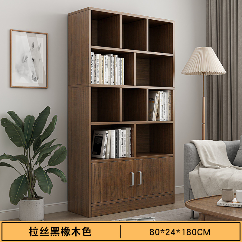 Estante de libros simple contra la pared sala de estar de oficinas multicapa almacenamiento de exhibición estante doméstico estante de libros de piso para estudiantes