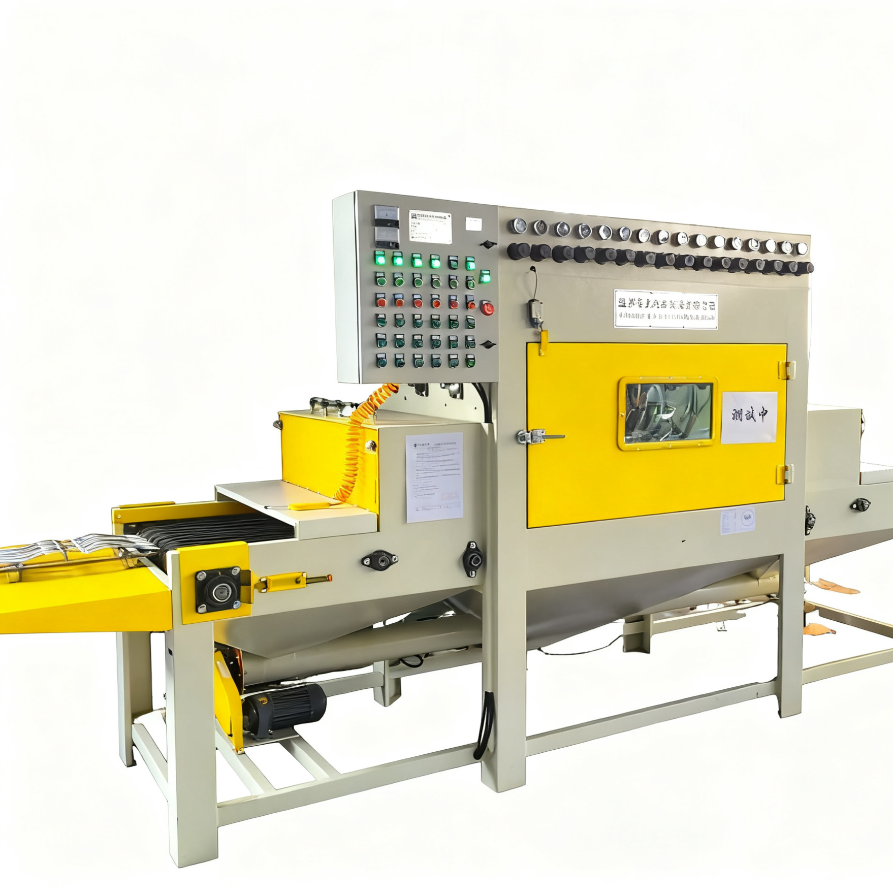 陶瓷自动喷砂机太阳能支架大型喷砂机河南双面输送式全自动喷砂机