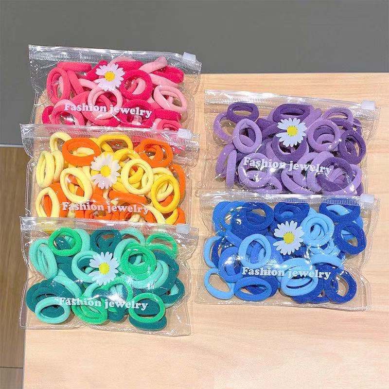 50 Pieces Of Storage Bag Small High Elastic Hair Ring display picture 4
