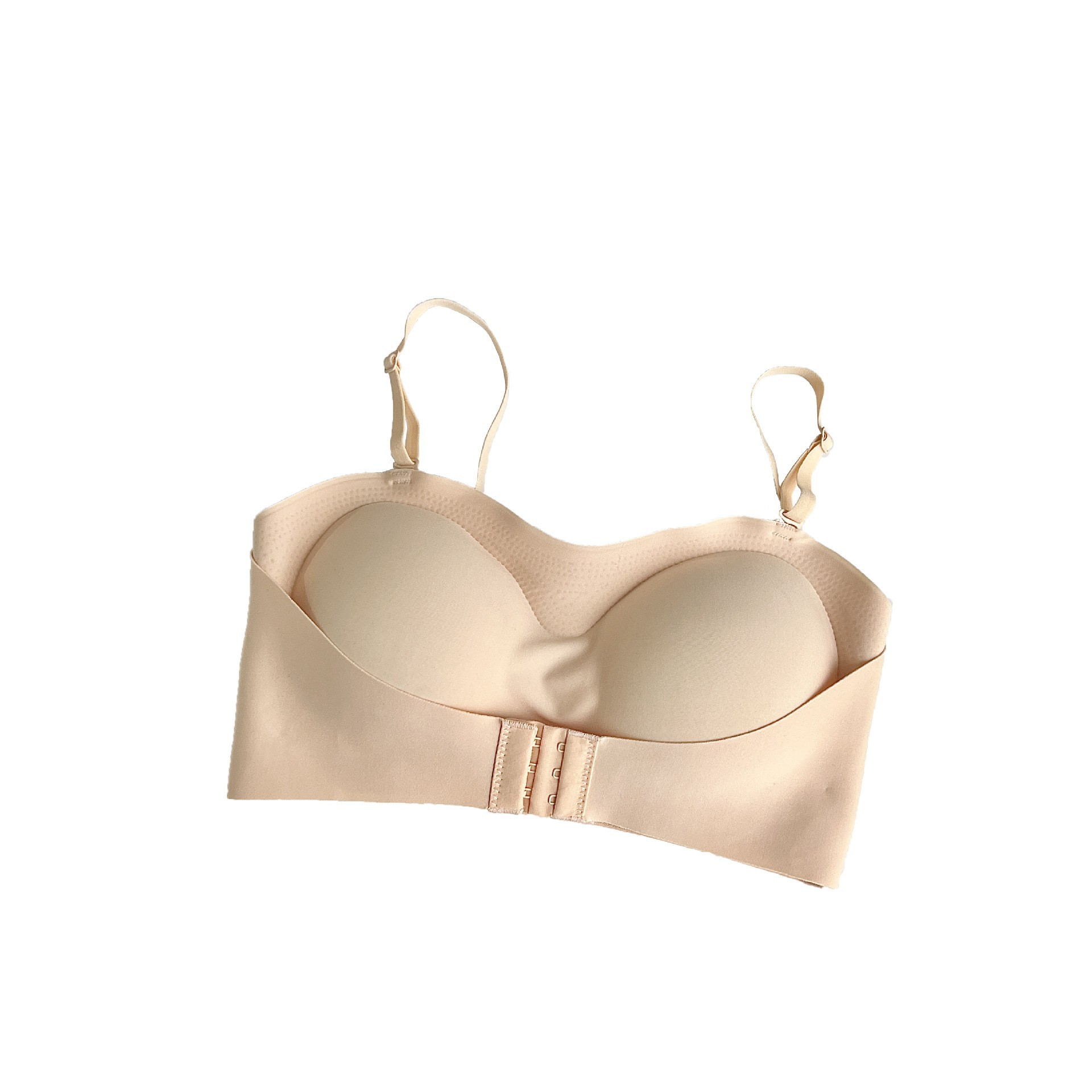 Front breasted strapless ropa interior de las mujeres push up pequeño pecho antideslizante expansión de dibujos animados multi-desgaste sin costuras sujetador invisible interior