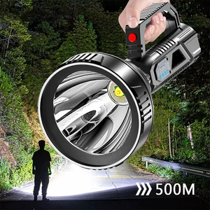 Cross-Border Strong Light Satchel Flashlight USB Rechargeable Abs Outdoor Led Multi-Functional Household Searchlight Satchel Light