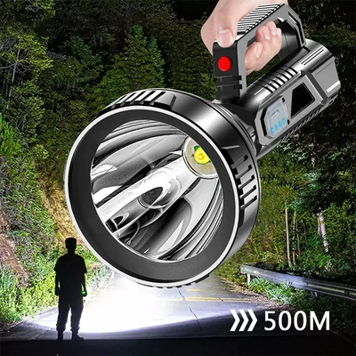 Cross-Border Strong Light Satchel Flashlight USB Rechargeable Abs Outdoor Led Multi-Functional Household Searchlight Satchel Light