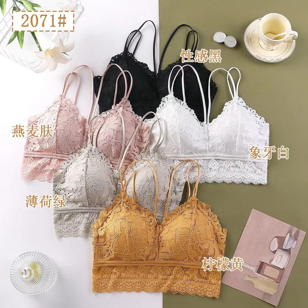 2021夏季新款性感小吊帶蕾絲美背裹胸 薄款透氣舒適女士乳膠內衣