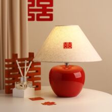 复古中式台灯高级感设计师款新婚婚房卧室床头结婚红色婚庆氛围灯