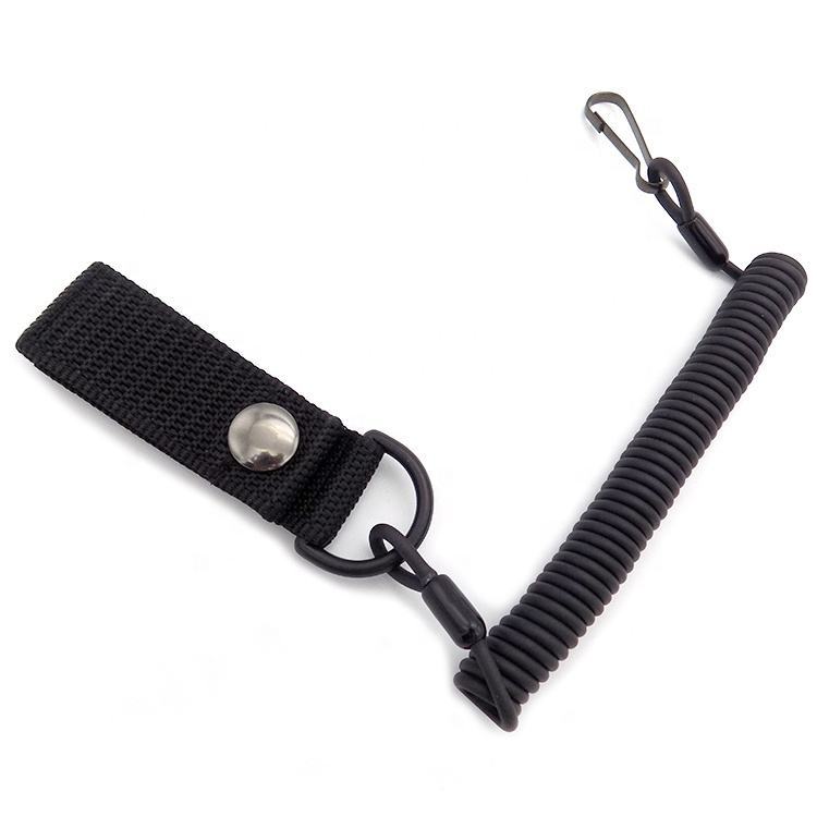 Políticas tácticas al aire libre cuerdas de pistola de resorte telescópicas cuerdas de alambre de acero recubiertas de pegamento cuerdas de alambre de resorte cuerdas de pistola