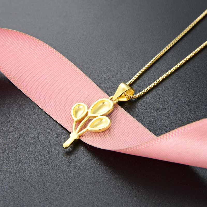 Nuevos accesorios transfronterizos de goteo de aceite 925 plata esterlina collar de clavícula de mujer Europa y América dibujos animados colgante de globo de color