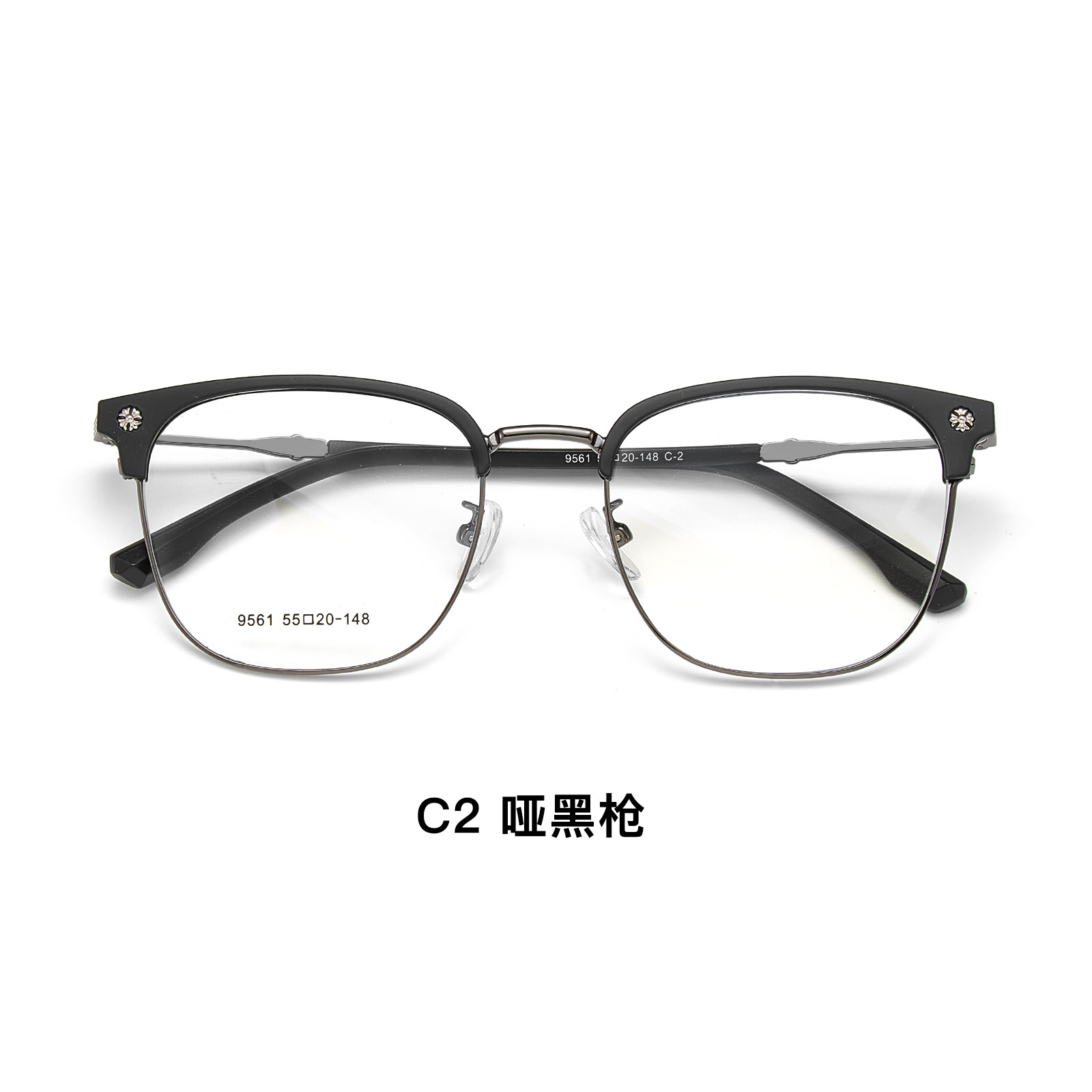 Modas de moda elementos medievales hombres cejas marco de gafas de aleación galvanizado al vacío tallado Danyang al por mayor espejos