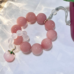 Pink Peach Pendant Bodhi Phone Chain Bodhi Seeds Anti-Lost Keychain Bag Decor Accessory Antique Wholesale