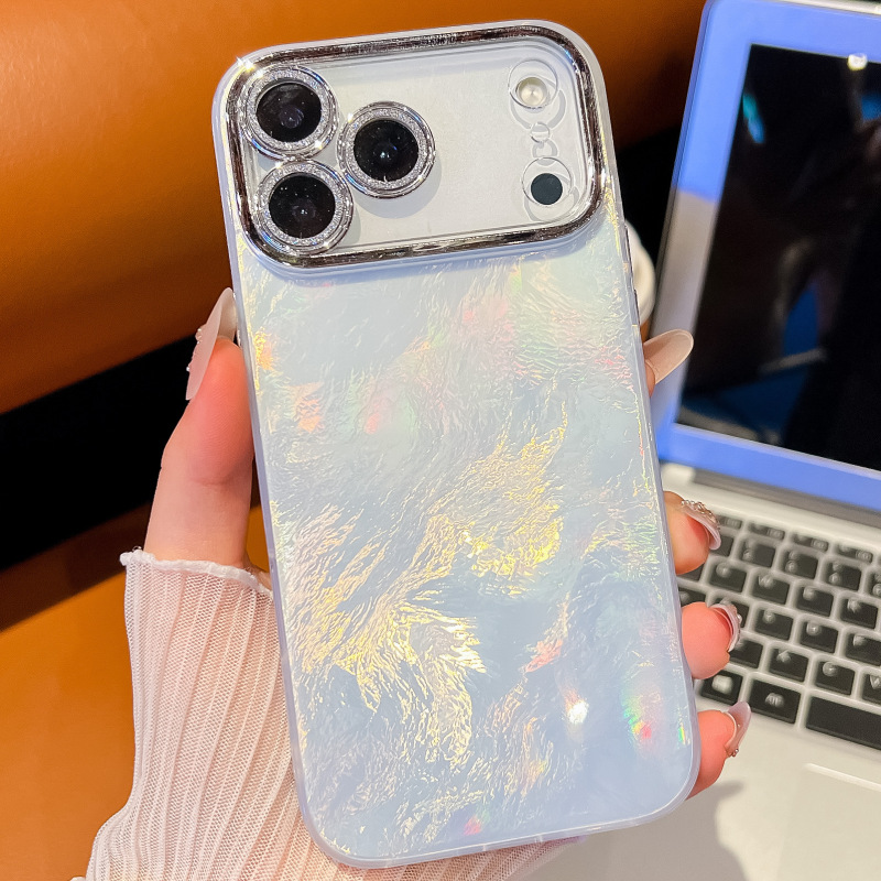 双面覆膜IMD适用苹果17promax手机壳iPhone16E高级锡纸纹防摔跨境|undefined