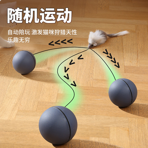 Cat toys, self-stimulating, relieving boredom and consuming energy, mouse cat teasing stick, cat sports electric automatic cat teasing ball, cat supplies