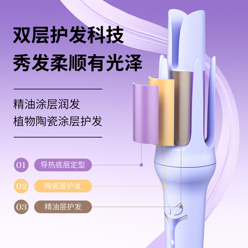【工場直送】全自動ヘアアイロン 電動寮 ビッグウェーブ 長持ちスタイリング 32mmビッグカール|undefined