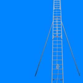 15米金属拉梯 15米铝合金三节拉梯消防拉梯单杠梯挂钩梯