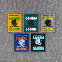 新款时尚潮牌牛仔布印花标缝制款装饰衣服鞋补丁贴织唛布贴