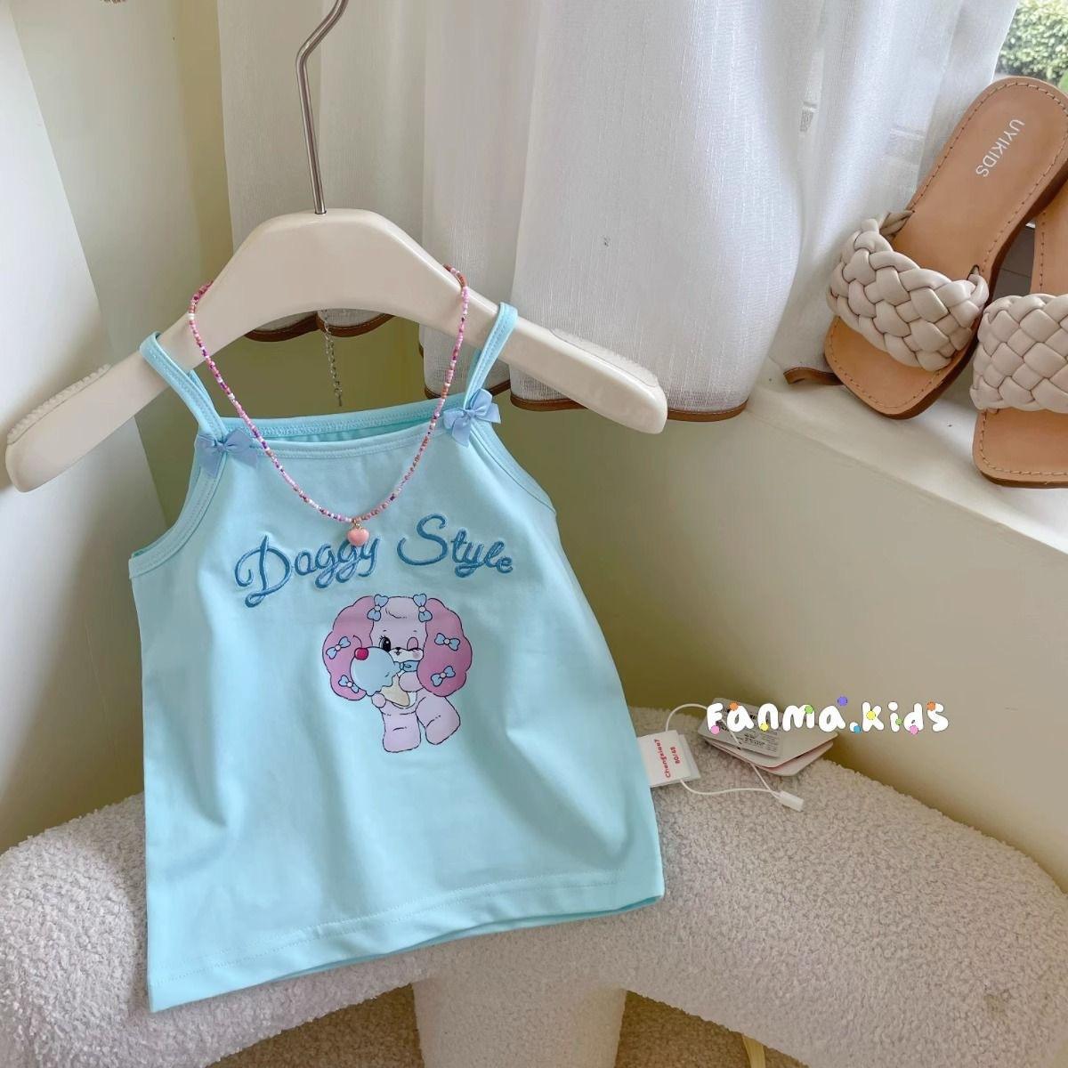 2025 nueva niñas lindas ropa de verano de aire extranjero para niños chaleco sin mangas delgado bebé chaleco de cabina universal