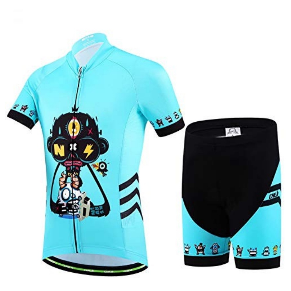 Kids Bike Cycling Jersey Set Short Sleeve Padded Shorts for Boys and Girls Cycling Clothing
