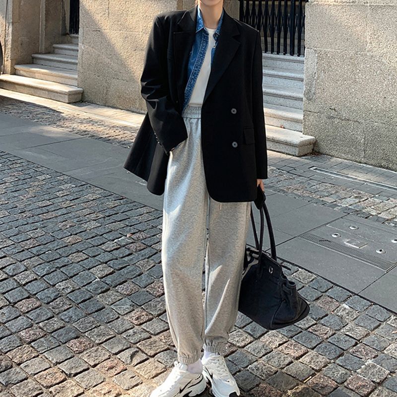 Spring and Autumn New Korean Style Loose Casual Internet Celebrity Street Style Plus Size Suit Jacket for Women Ins Trend