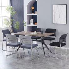 会议椅办公椅简约无扶手会客椅透气网布职员电脑椅培训椅免安装