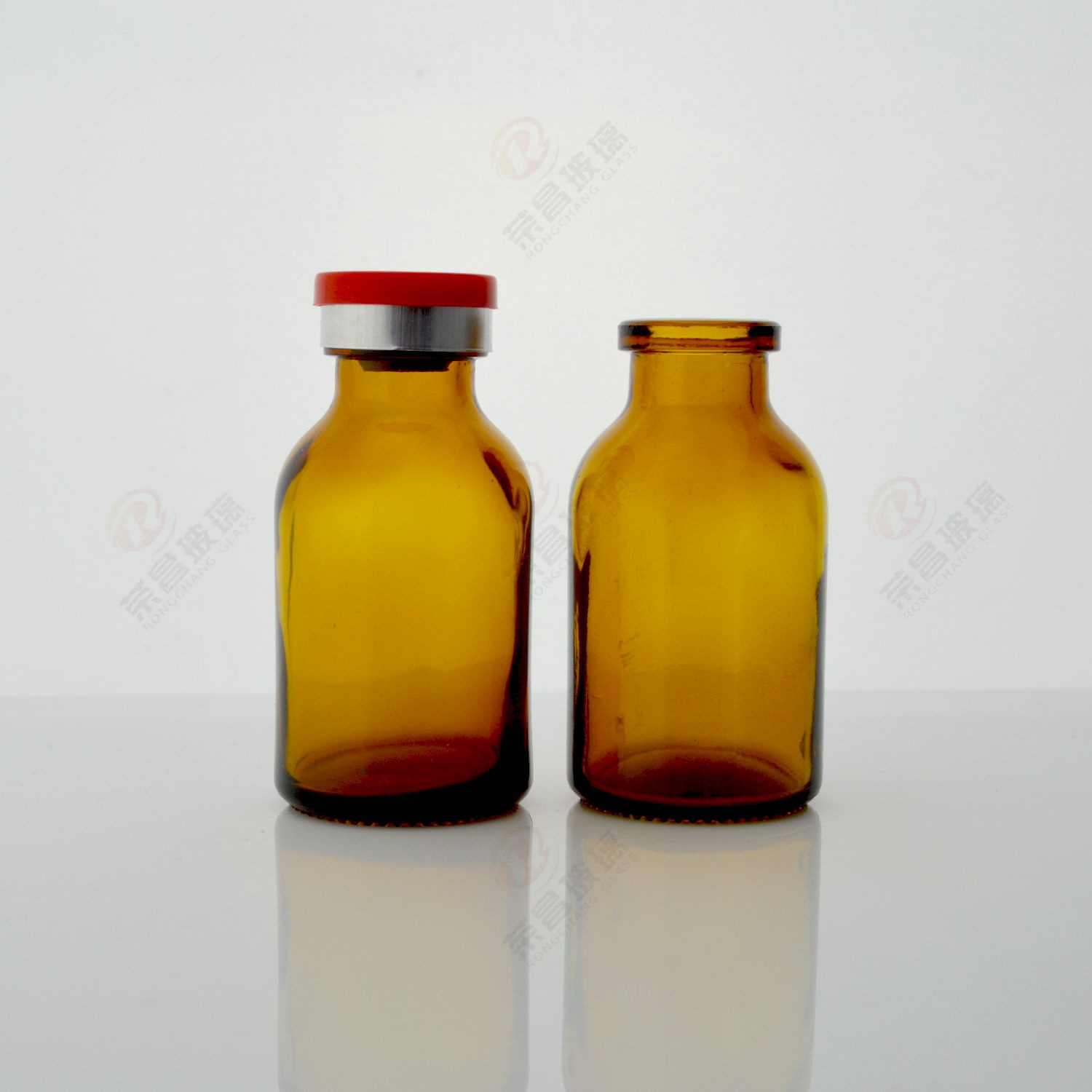 20ml茶色避光模制西林瓶 棕色兽药瓶药用玻璃瓶 精华液分装瓶