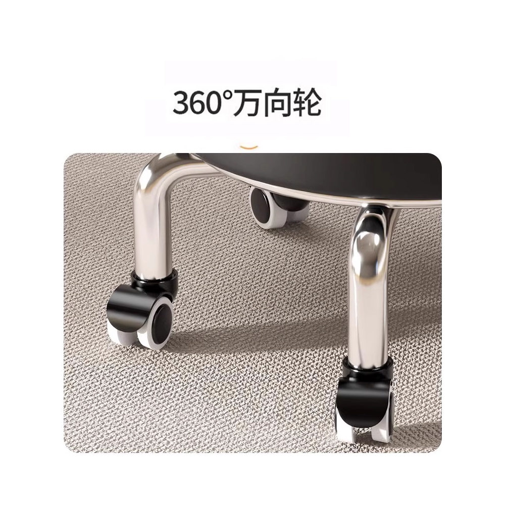 ✅ Swivel Caster Household Small Stool with Wheels, Mobile Low Stool for Living Room, Creative Bench, Children's Learning Stool, Shoe-Changing Chair