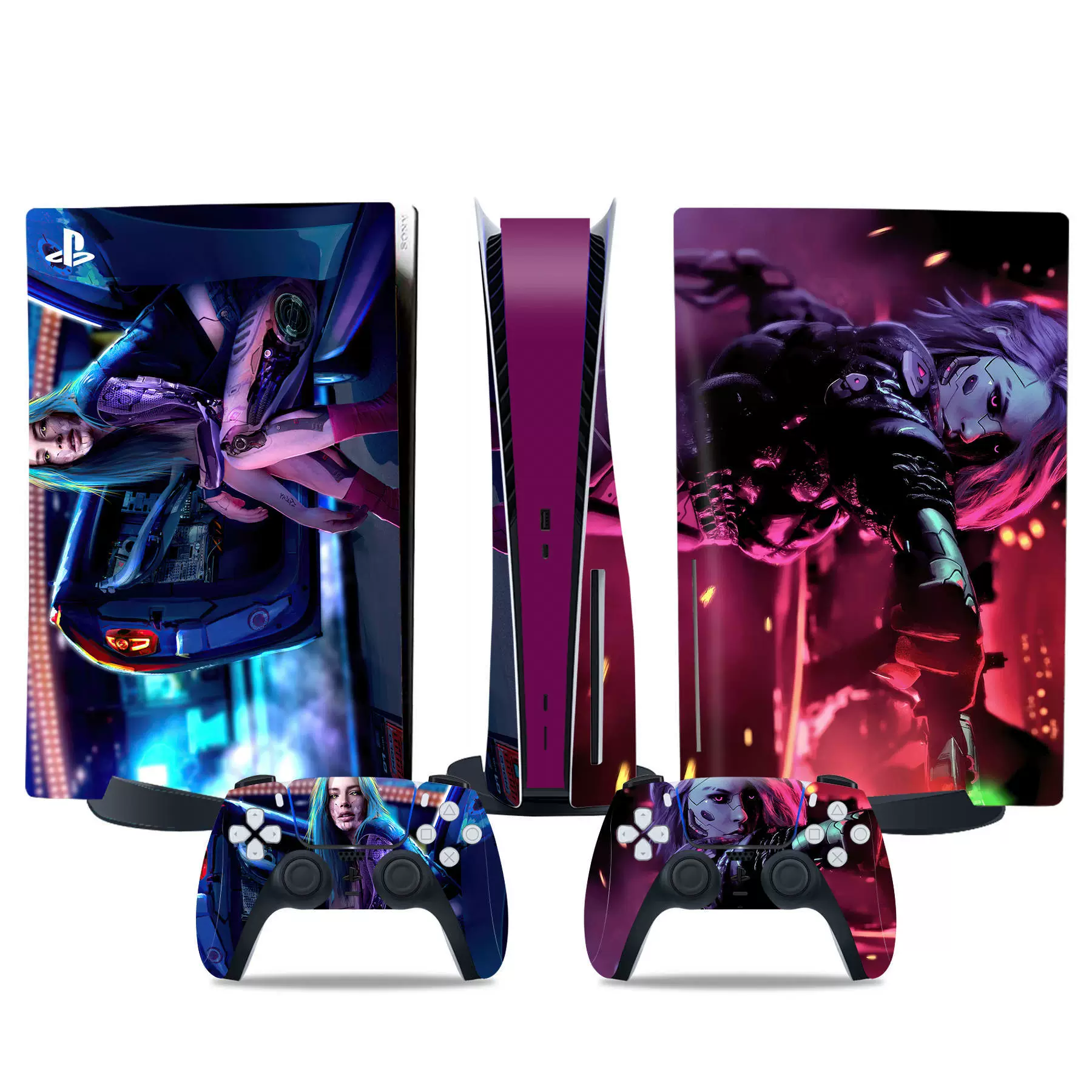 PS5 console skin, optical drive version, colorful vinyl film, removable adhesive