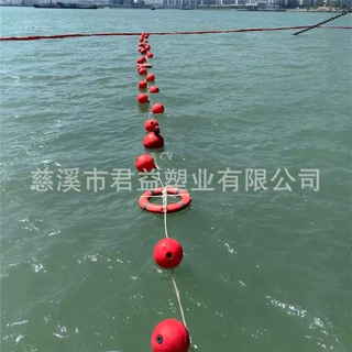 警示水上浮球 带拉环链接聚乙烯带灯长续航滚塑龙舟赛道浮球