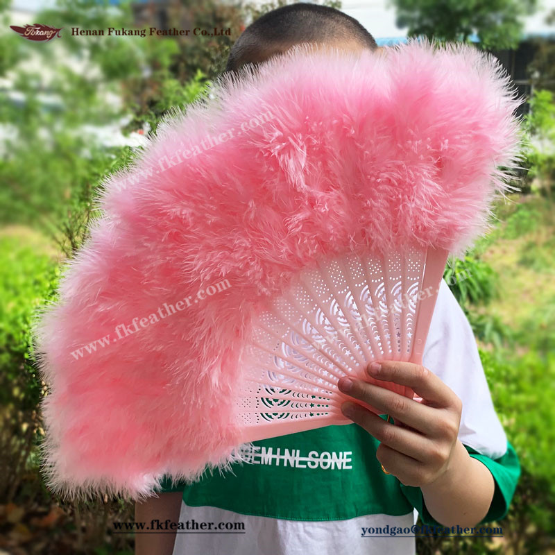 六一儿童舞台演出羽毛扇子成人儿童舞蹈少女粉羽毛扇公主粉毛毛扇|ms