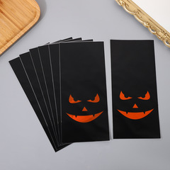 ハロウィーンのカボチャのフラットポケットの小さな悪魔のキャンディーの包装袋のハロウィーンの要素のプリントのポケット