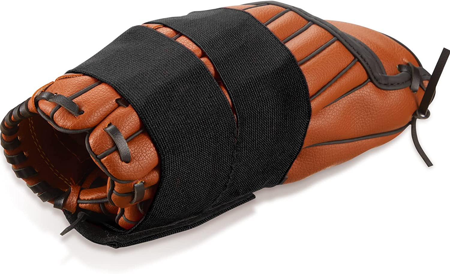 Suministro transfronterizo de guantes de béisbol negro correa de velcro elástico correa elástica agujero abierto guantes envueltos béisbol