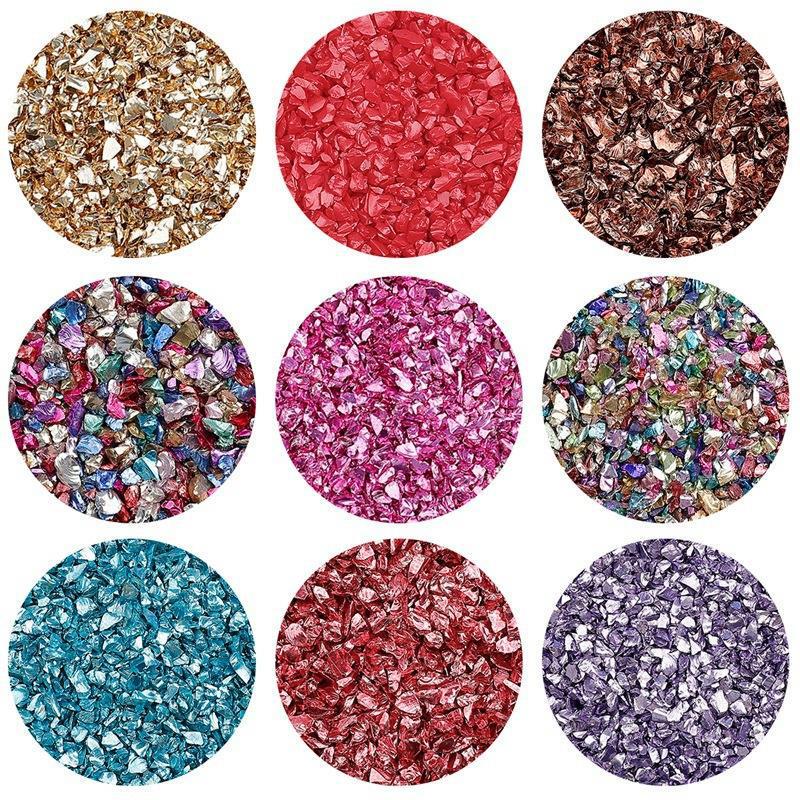 AliExpress mixed glass non-porous irregular small gravel particles DIY production crystal drop glue filler material