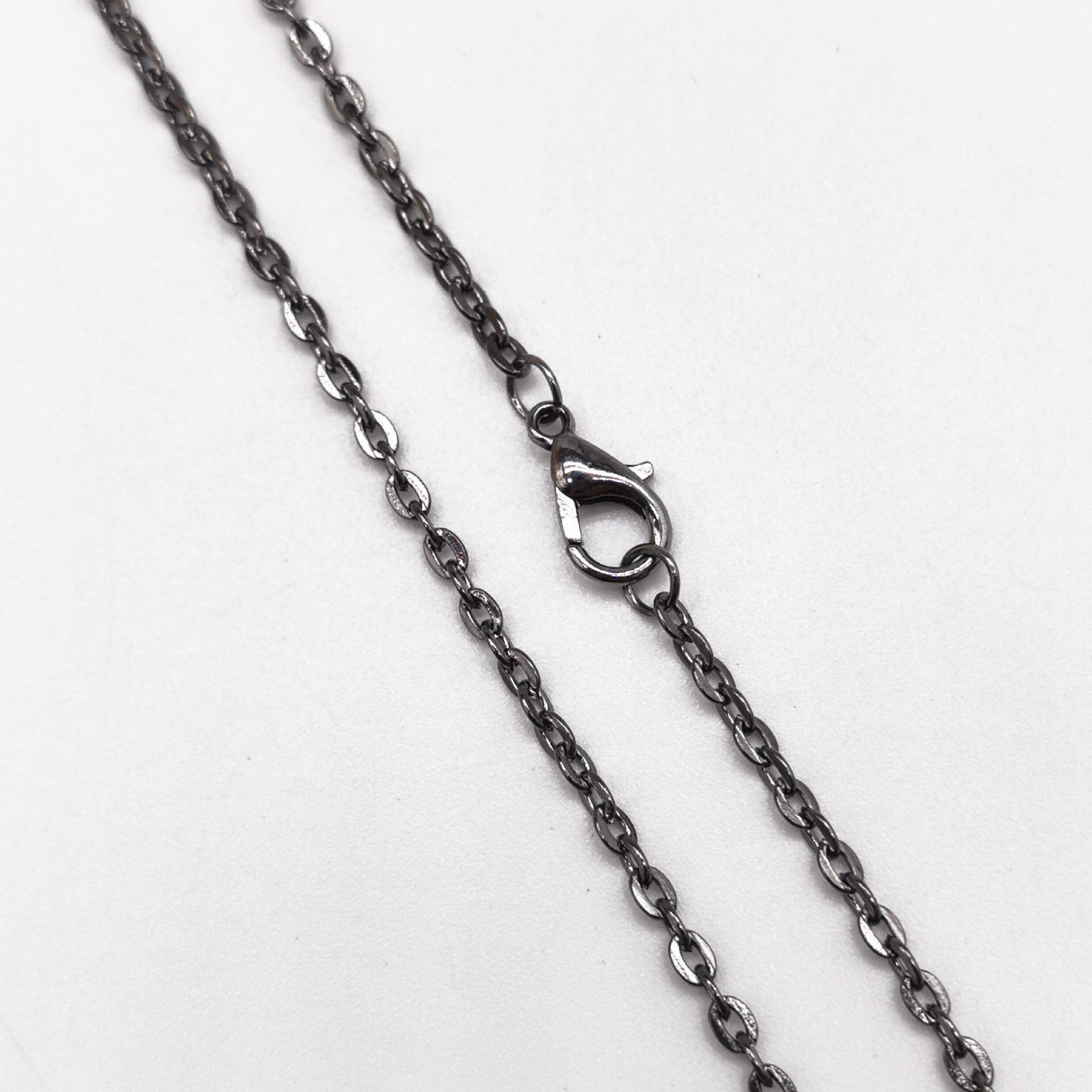 DIY cadena cruzada plana cadena de la joyería plana O Cruz bolsa de cadena adornos accesorios con la langosta hebilla de la cadena de aleación