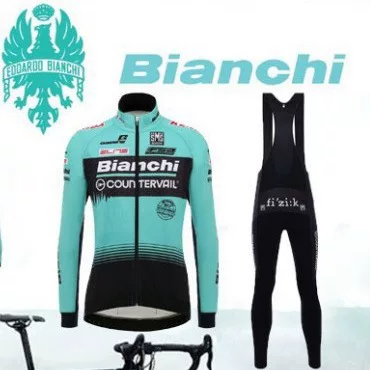 Cross-border wholesale bianqi mountain bicycle wear spring and autumn long-sleeved cycling wear dynamic bicycle wear pulley wear