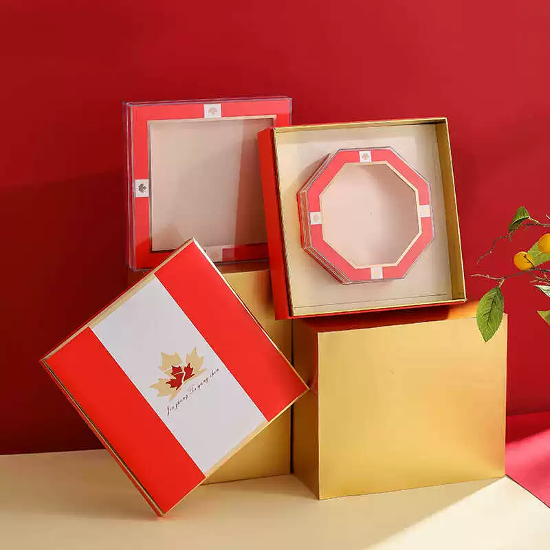 Красная коробка для подарка с канадским и американским женьшенем, синяя упаковочная коробка для американского женьшеня, пустая коробка для подарка оптом