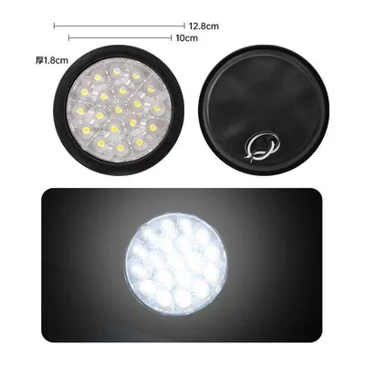 Tail light Truck Reversing Turn Signal Brake - flat-mirror-19-beads-4inch-single-lamp-24v-white-comes-with-tape-standard