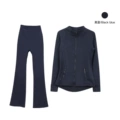 Black Blue Flared Set