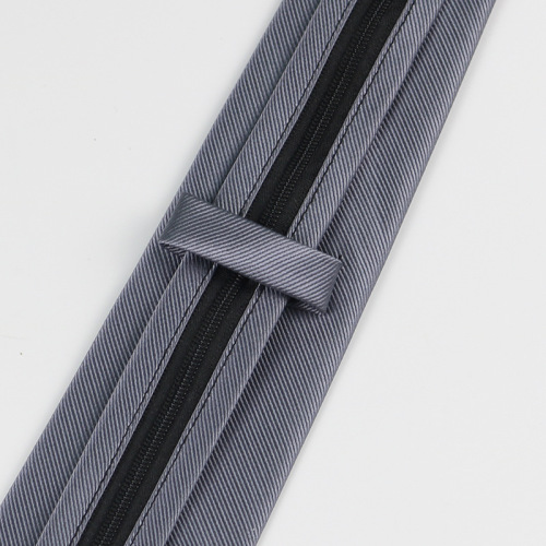 Business tie for men and women black gray red solid color professional work security wedding shirt student free zipper tie