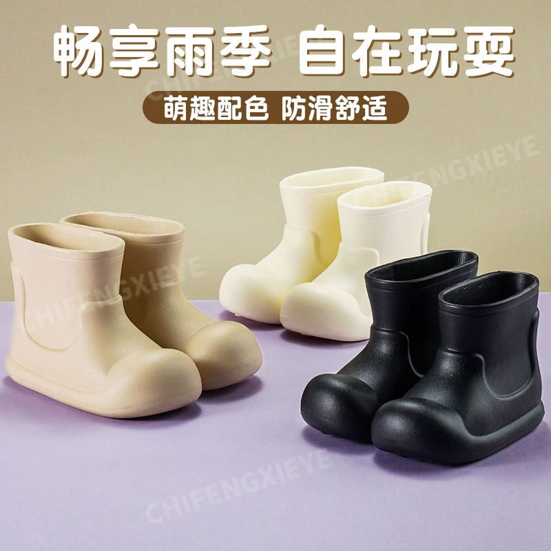 Детские непромокаемые сапоги из ЭВА с героями мультфильмов, нескользящие водонепроницаемые детские непромокаемые сапоги, детская обувь для воды, специальная обувь для детского сада