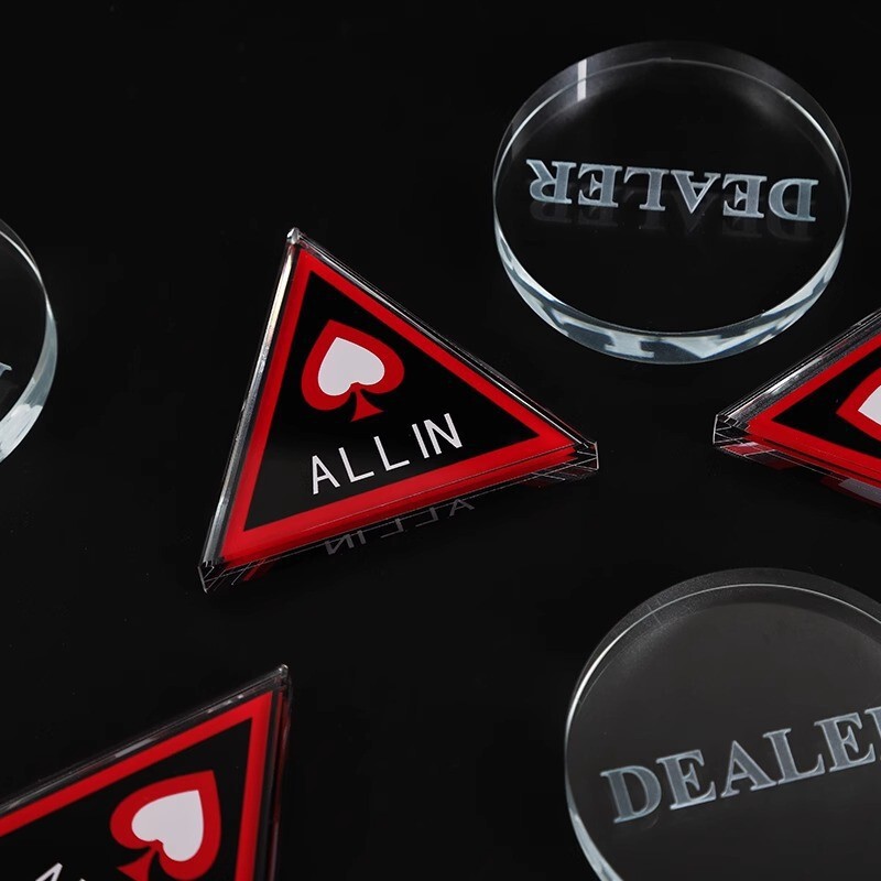 Poker Dealer Code Aealer Big Blind and Small Blind All-In Plastic Tablecloth Chip Box Accessories Dealer Code Piece Wholesale