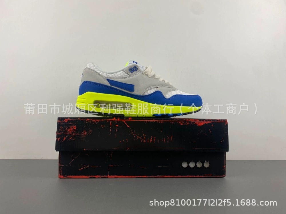 Чистый оригинальный TS x Air Max 1 световые ядра Радуга желтый крюк хаки высококачественная иностранная торговая обувь